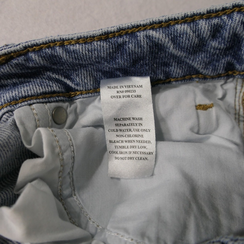 PacSun Womens Shorts Denim Blue 24 Light Wash Embroidered Bunny Playboy Y2K - Picture 4 of 10